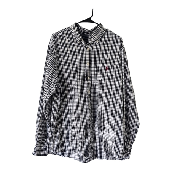 Us polo assn shirt mens sz large long sleeves stripped color button down work - Picture 1 of 9